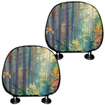 Autumn Forest Print Car Headrest Covers