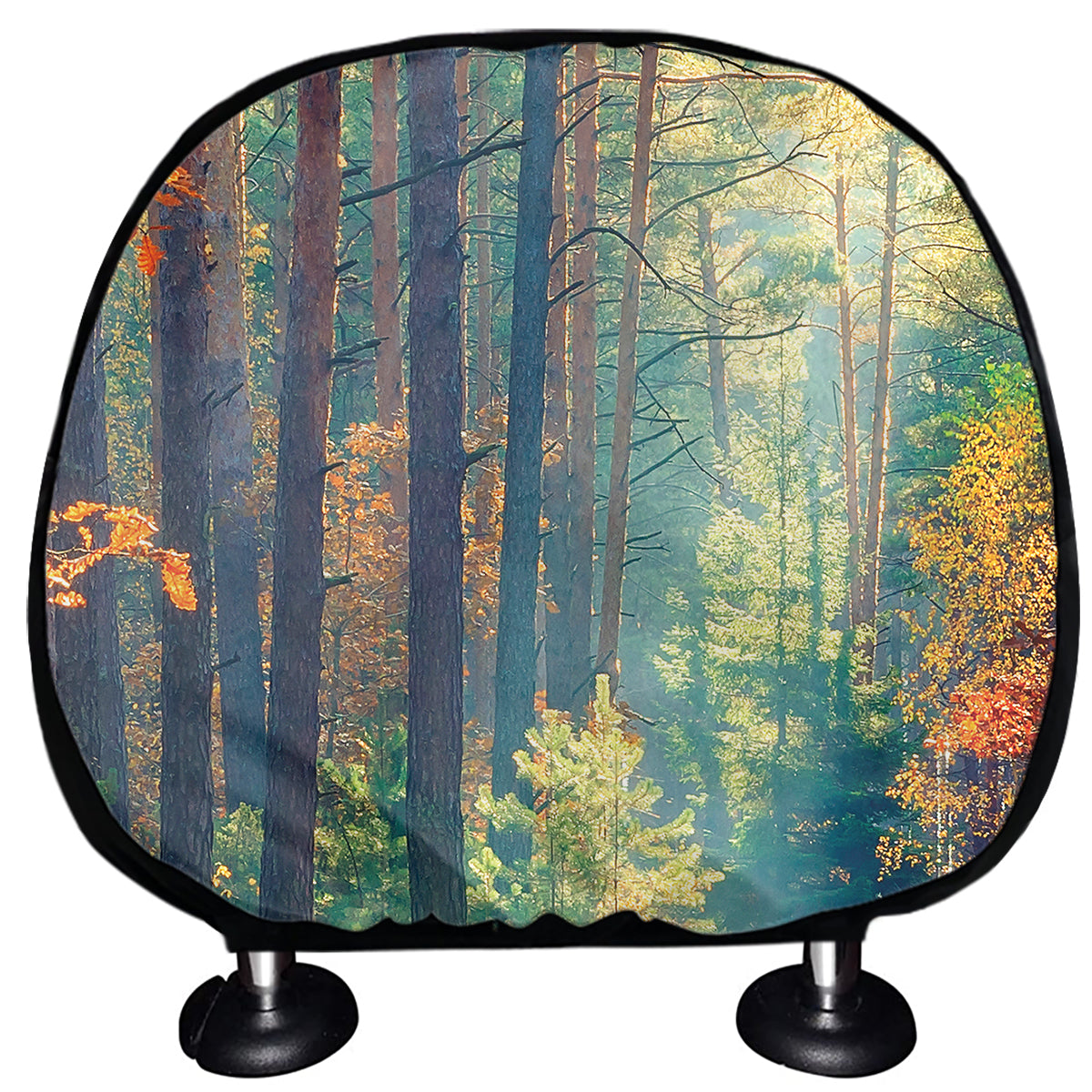 Autumn Forest Print Car Headrest Covers