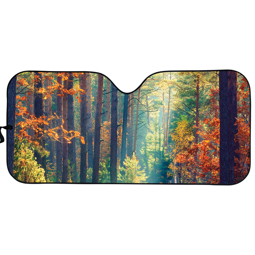 Autumn Forest Print Car Sun Shade