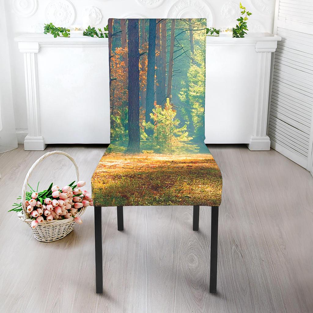 Autumn Forest Print Dining Chair Slipcover