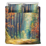 Autumn Forest Print Duvet Cover Bedding Set
