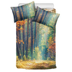 Autumn Forest Print Duvet Cover Bedding Set