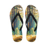 Autumn Forest Print Flip Flops