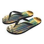 Autumn Forest Print Flip Flops