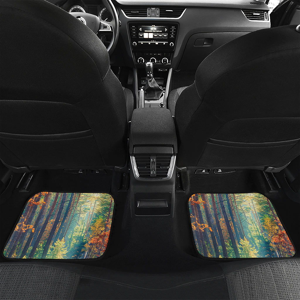 Autumn Forest Print Front and Back Car Floor Mats