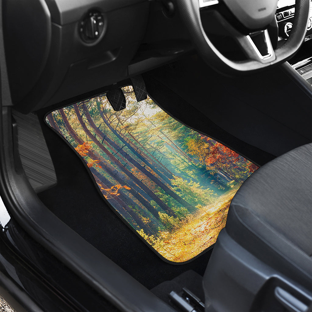 Autumn Forest Print Front and Back Car Floor Mats