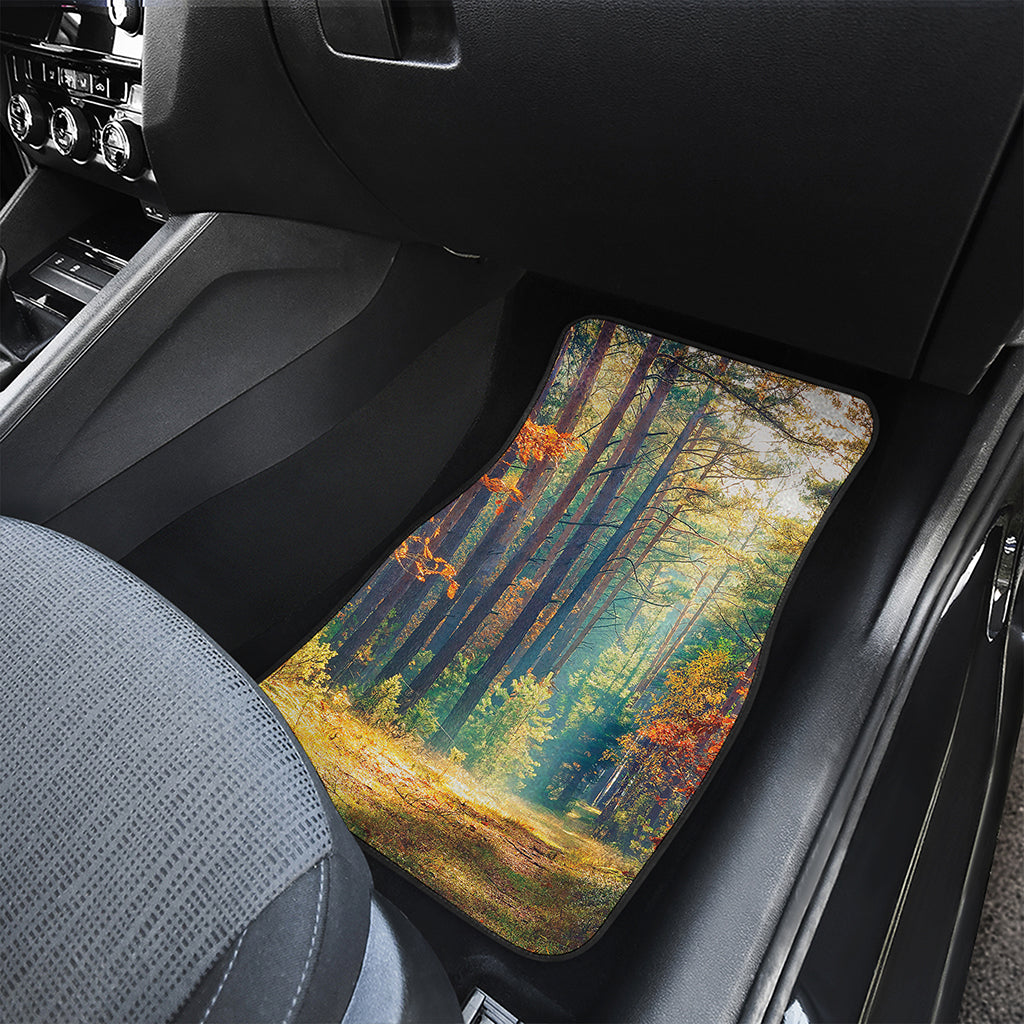 Autumn Forest Print Front and Back Car Floor Mats