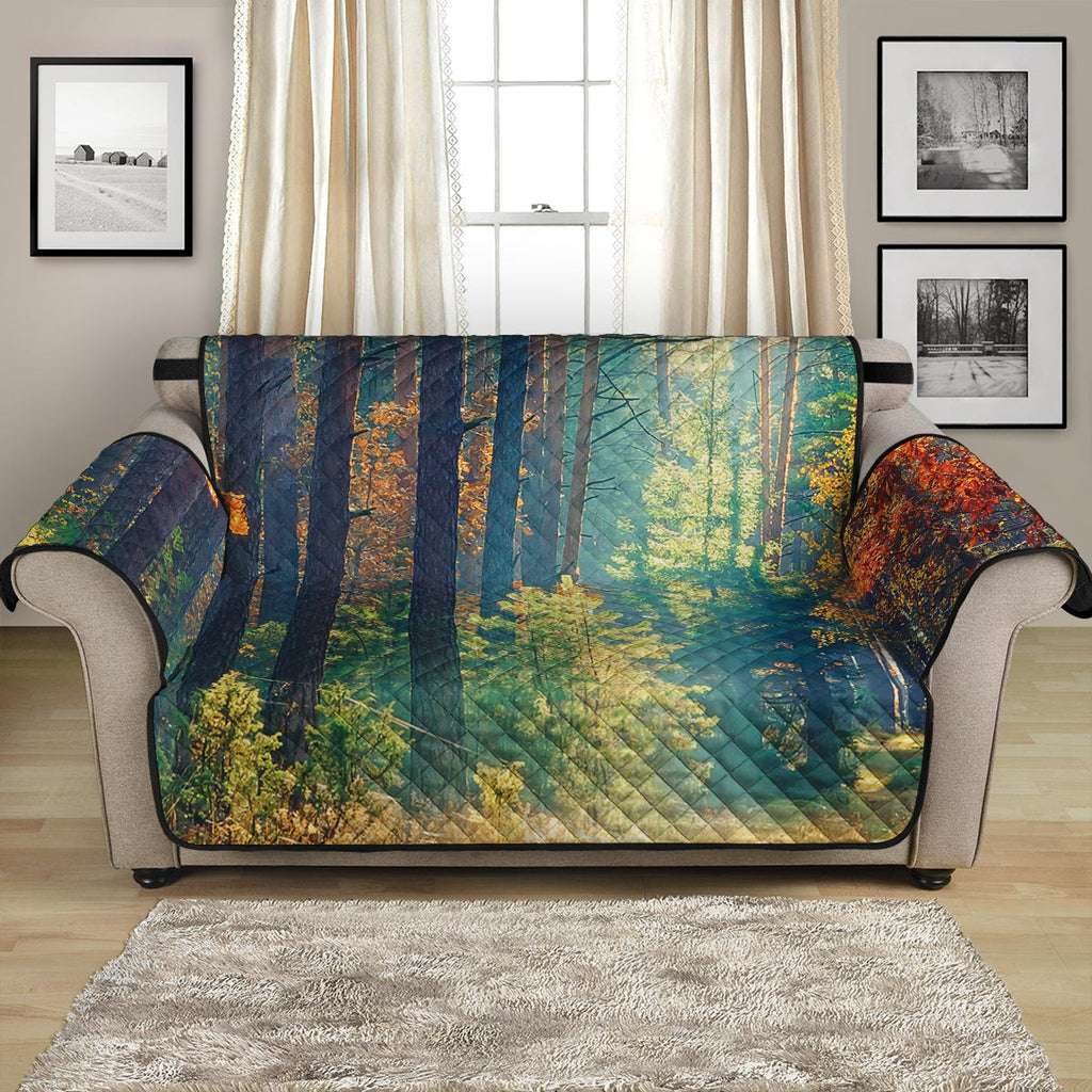 Autumn Forest Print Loveseat Protector