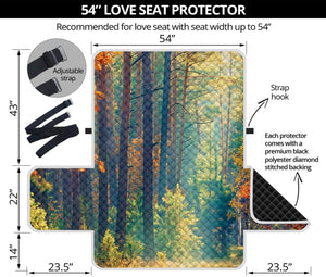 Autumn Forest Print Loveseat Protector