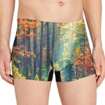 Autumn Forest Print Men's Boxer Briefs