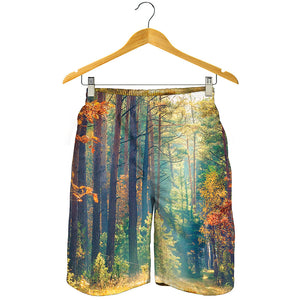 Autumn Forest Print Men's Shorts