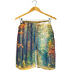 Autumn Forest Print Men's Shorts