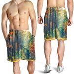 Autumn Forest Print Men's Shorts