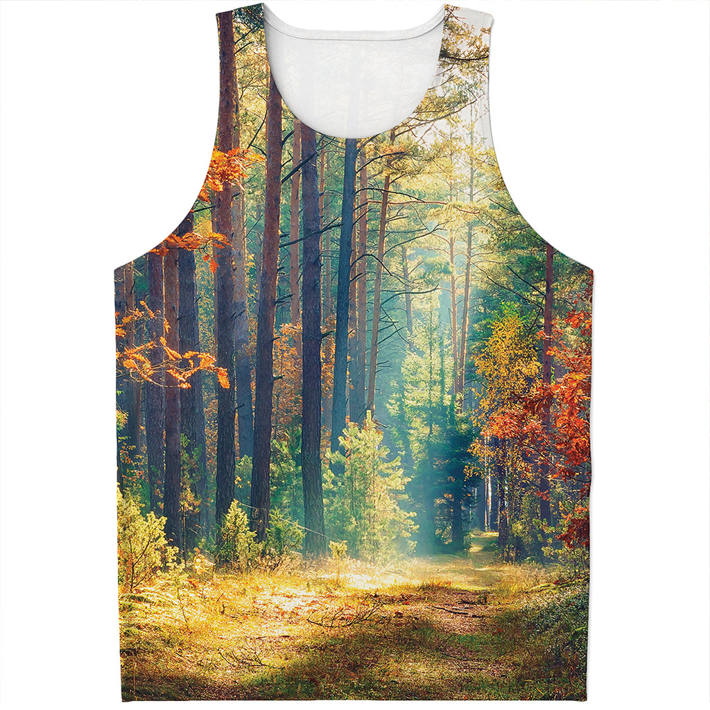 Autumn Forest Print Men's Tank Top