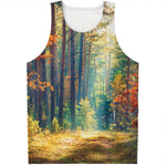 Autumn Forest Print Men's Tank Top