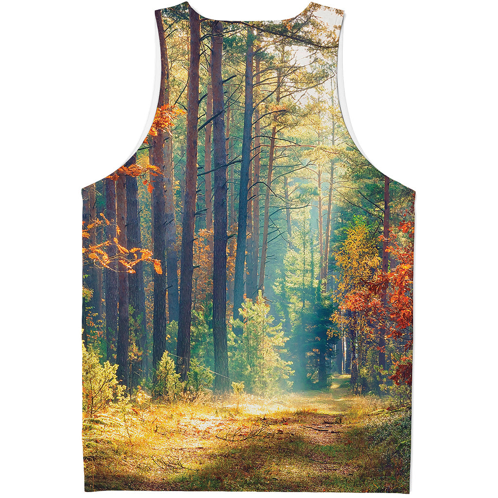 Autumn Forest Print Men's Tank Top