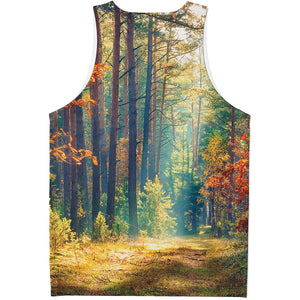 Autumn Forest Print Men's Tank Top