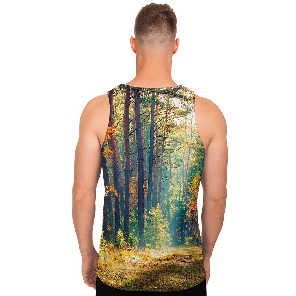 Autumn Forest Print Men's Tank Top