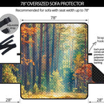 Autumn Forest Print Oversized Sofa Protector