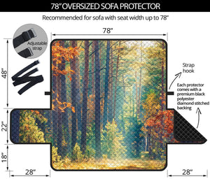 Autumn Forest Print Oversized Sofa Protector