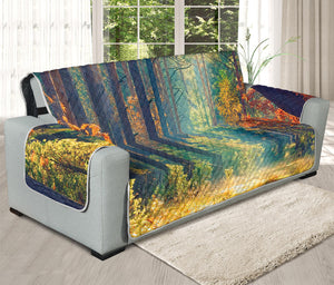 Autumn Forest Print Oversized Sofa Protector