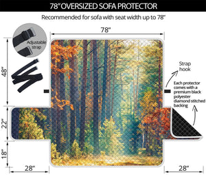 Autumn Forest Print Oversized Sofa Protector