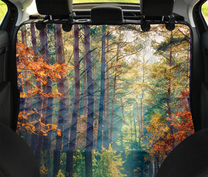 Autumn Forest Print Pet Car Back Seat Cover