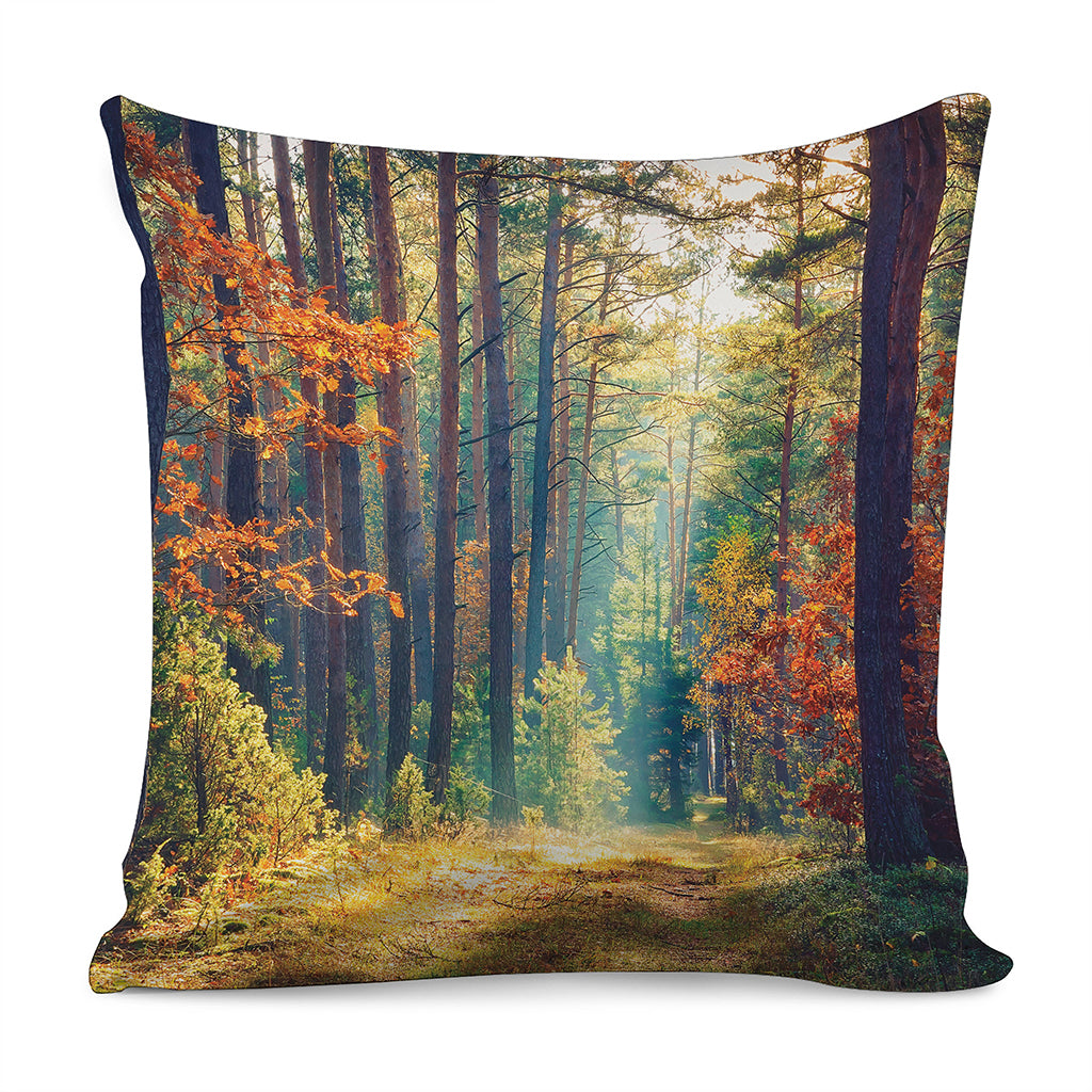 Autumn Forest Print Pillow Cover