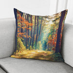 Autumn Forest Print Pillow Cover