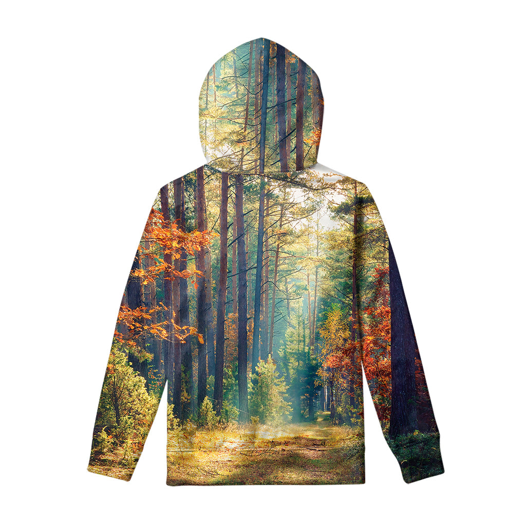 Autumn Forest Print Pullover Hoodie