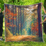 Autumn Forest Print Quilt