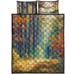 Autumn Forest Print Quilt Bed Set