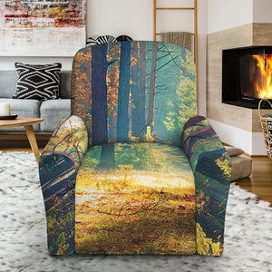 Autumn Forest Print Recliner Slipcover