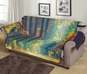 Autumn Forest Print Sofa Protector