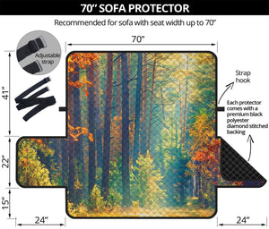 Autumn Forest Print Sofa Protector