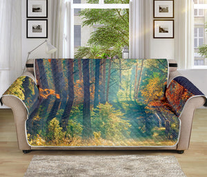 Autumn Forest Print Sofa Protector