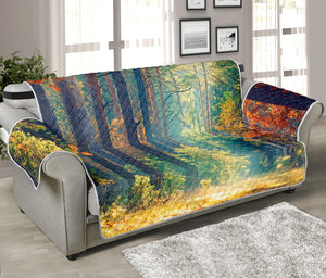 Autumn Forest Print Sofa Protector