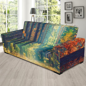 Autumn Forest Print Sofa Slipcover