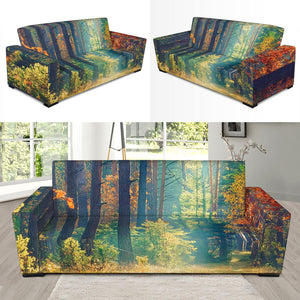 Autumn Forest Print Sofa Slipcover