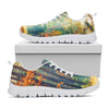 Autumn Forest Print White Sneakers