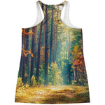 Autumn Forest Print Women's Racerback Tank Top