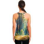 Autumn Forest Print Women's Racerback Tank Top