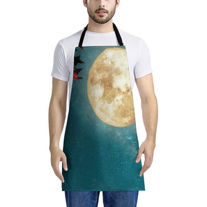 Autumn Full Moon Print Apron