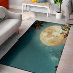 Autumn Full Moon Print Area Rug