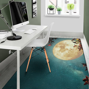 Autumn Full Moon Print Area Rug