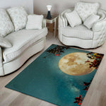 Autumn Full Moon Print Area Rug