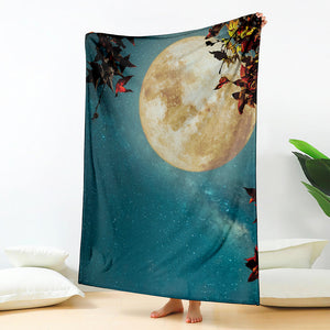 Autumn Full Moon Print Blanket