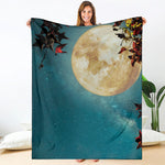 Autumn Full Moon Print Blanket