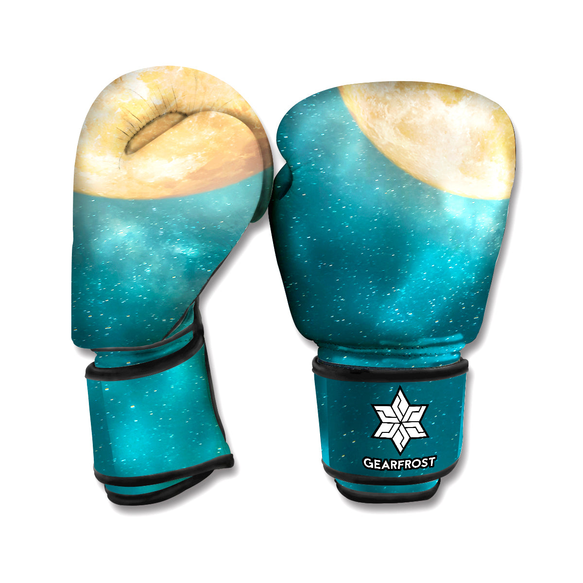 Autumn Full Moon Print Boxing Gloves