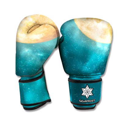 Autumn Full Moon Print Boxing Gloves